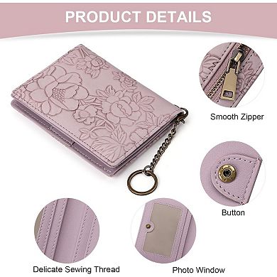 Small Wallets for Women Slim, RFID Blocking Mini Credit Card Holder Easy to Use for Daily, Shopping