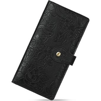 Women's Slim RFID Blocking Wallet,Large Capacity Long Bifold Clutch, Simple Lightweight Card Holder