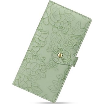 Women's Slim RFID Blocking Wallet,Large Capacity Long Bifold Clutch, Simple Lightweight Card Holder