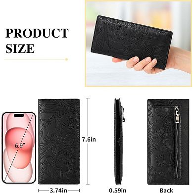Women's Slim RFID Blocking Wallet, Simple PU Leather Card Holder for Daily Use