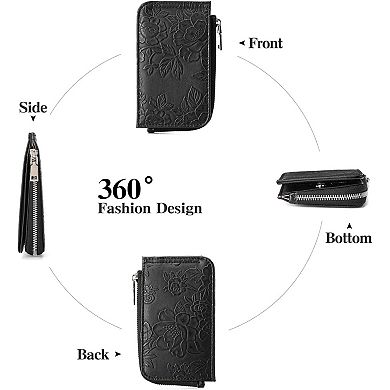 Women's RFID Slim Credit Card Holder,PU Leather Wallet for Daily & Travel Use