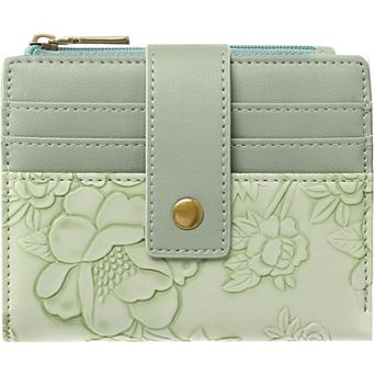 Women's RFID Blocking Slim Bifold Card Wallet,PU Leather Card Holder with Zipper Pocket