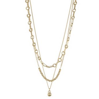 Nine West Gold-Tone Multi-Chain Necklace