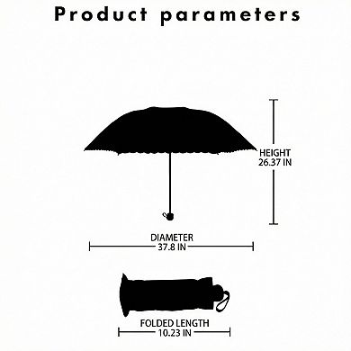 Vintage Floral Lace Trim Umbrella with Scalloped Edge Canopy