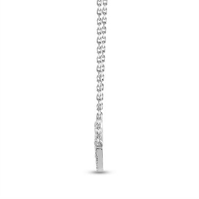Womens SS 1/8 Carat T.W. Lab Grown Diamond OOTD Pendant Necklace