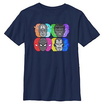 Boys 6-20 Marvel Avengers Colorful Heads Graphic Tee