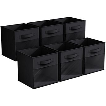 Sorbus 11 Inch 6 Pack Storage Bins with Clear Window - for Clothes, Toys, Shelves, Closets & more