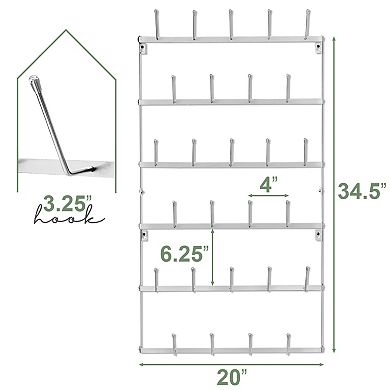 Sorbus Large 6-Tier Metal Mug Rack Organizer - for Home, Kitchen & Bar, Coffee Station (Holds 27)