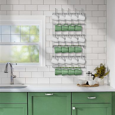 Sorbus Large 6-Tier Metal Mug Rack Organizer - for Home, Kitchen & Bar, Coffee Station (Holds 27)