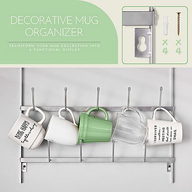 Sorbus Large 6-Tier Metal Mug Rack Organizer - for Home, Kitchen & Bar, Coffee Station (Holds 27)