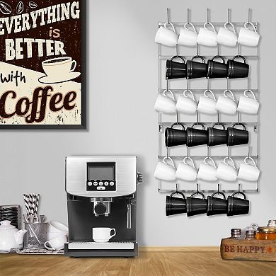 Sorbus Large 6-Tier Metal Mug Rack Organizer - for Home, Kitchen & Bar, Coffee Station (Holds 27)