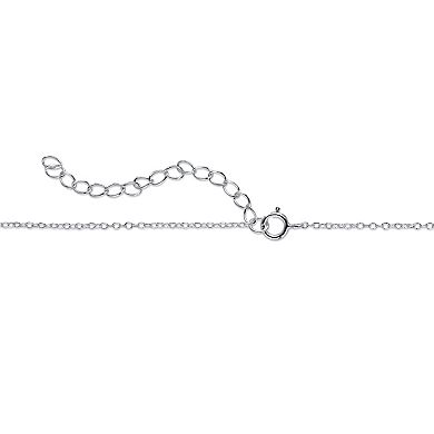 .16 TCW .925 Sterling Silver Cubic Zirconia Butterfly Necklace 18"-20"
