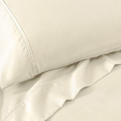 SUPERIOR 2-Piece Cotton Blend 1200 Thread Count Solid Pillowcase Set