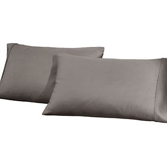 SUPERIOR 2 pc Cotton Blend 1200 Thread Count Solid Pillowcase Set