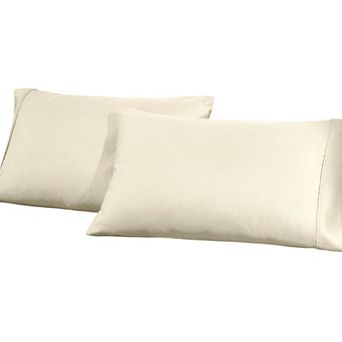 SUPERIOR 2 pc Cotton Blend 1200 Thread Count Solid Pillowcase Set