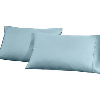 SUPERIOR 2 pc Cotton Blend 1200 Thread Count Solid Pillowcase Set