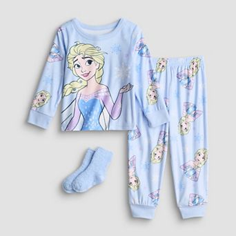 Toddler Girl Disney Holiday 3 pc Pajama Top, Pajama Bottoms, & Pajama Socks Set