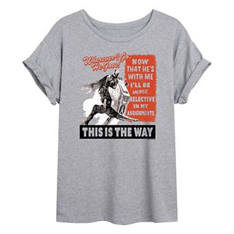 Juniors' Star Wars The Mandalorian & Grogu This Is The Way Oversized Tee