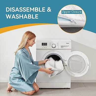 Opoiar 3-Inch Cooling Gel Memory Foam Mattress Topper with Removable Cover