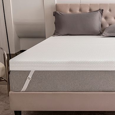 Opoiar 3-Inch Cooling Gel Memory Foam Mattress Topper with Removable Cover