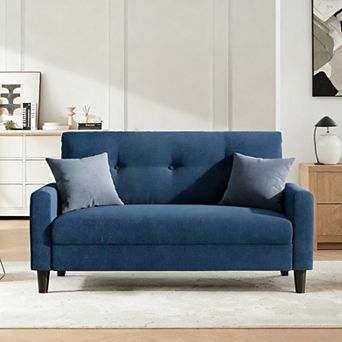 Opoiar 50-Inch Chenille Loveseat Sofa with 24-Inch Deep Seat and Solid Wood Frame