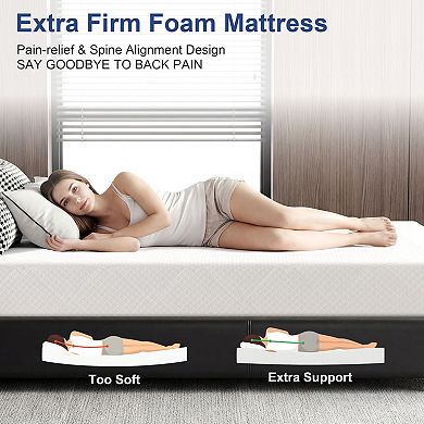 Opoiar 6" Cooling Gel Memory Foam Mattress, Fiberglass-Free