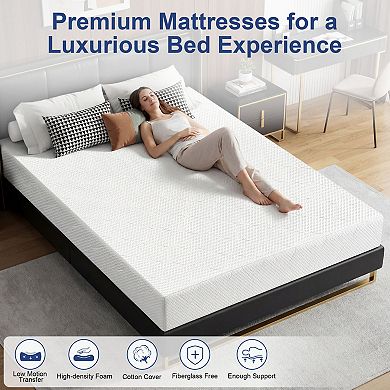 Opoiar 6" Cooling Gel Memory Foam Mattress, Fiberglass-Free