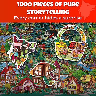 QUOKKA 1000 Piece Puzzle for Adults Fantasy Jigsaw Puzzle with Secret Tasks