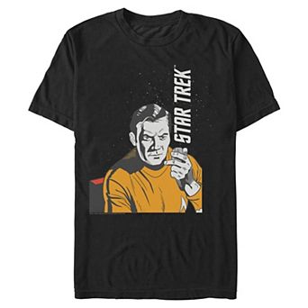 Men's Star Trek Captain Kirk Illustration Graphic Tee