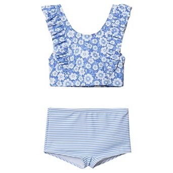 Girls 2-7 Lands' End 2 pc Chlorine Resistant Ruffle Tankini Swimsuit Set