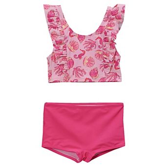 Girls 2-7 Lands' End 2 pc Chlorine Resistant Ruffle Tankini Swimsuit Set