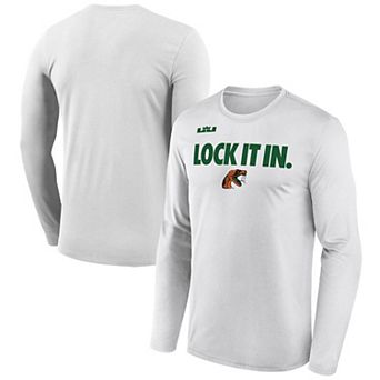 Men's Nike White Florida A&M Rattlers 2026 On-Court Bench Long Sleeve T-Shirt