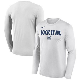 Men's Nike White Butler Bulldogs 2026 On-Court Bench Long Sleeve T-Shirt