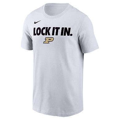 Men's Nike White Purdue Boilermakers 2026 On-Court Bench T-Shirt