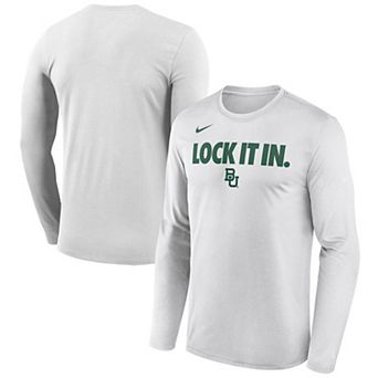 Men's Nike White Baylor Bears 2026 On-Court Bench Long Sleeve T-Shirt