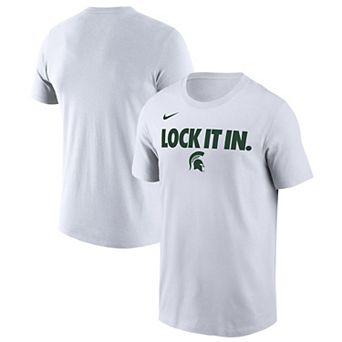 Men's Nike White Michigan State Spartans 2026 On-Court Bench T-Shirt
