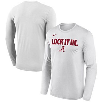 Men's Nike White Alabama Crimson Tide 2026 On-Court Bench Long Sleeve T-Shirt
