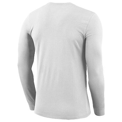 Men's Nike White Purdue Boilermakers 2026 On-Court Bench Long Sleeve T-Shirt