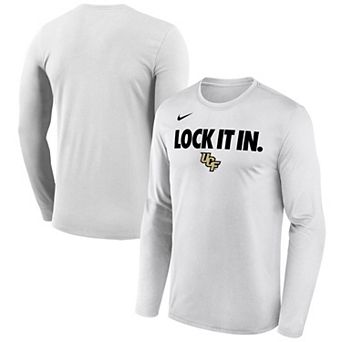 Men's Nike White UCF Knights 2026 On-Court Bench Long Sleeve T-Shirt