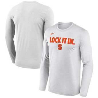 Men's Nike White Syracuse Orange 2026 On-Court Bench Long Sleeve T-Shirt