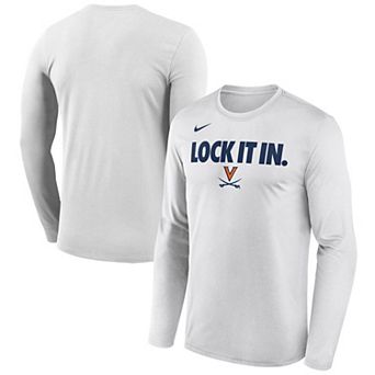 Men's Nike White Virginia Cavaliers 2026 On-Court Bench Long Sleeve T-Shirt