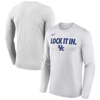 Men's Nike White Kentucky Wildcats 2026 On-Court Bench Long Sleeve T-Shirt