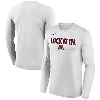 Men's Nike White Minnesota Golden Gophers 2026 On-Court Bench Long Sleeve T-Shirt