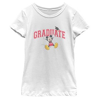 Girls' Disney's Mickey Mouse Graduate Short Sleeve Graphic Tee