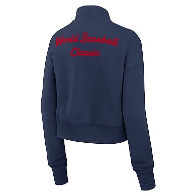 Women's Nike Navy USA Baseball 2026 World Baseball Classic Phoenix Fleece Half-Zip Sweatshirt
