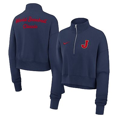 Women's Nike Navy Japan Baseball 2026 World Baseball Classic Phoenix Fleece Half-Zip Sweatshirt
