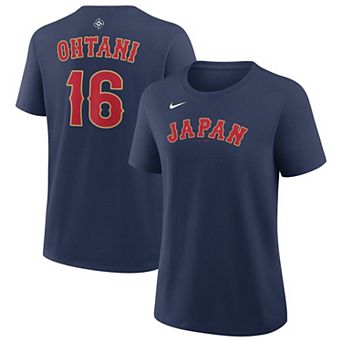 Women's Nike Shohei Ohtani Navy Japan Baseball 2026 World Baseball Classic Name & Number T-Shirt