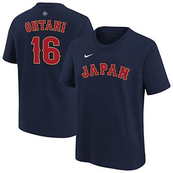 Youth Nike Shohei Ohtani Navy Japan Baseball 2026 World Baseball Classic Name & Number T-Shirt