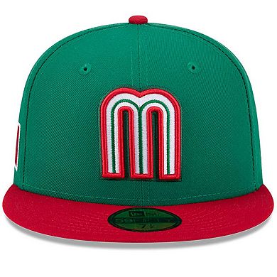 Men's New Era Green/Red Mexico Baseball 2026 World Baseball Classic 59FIFTY Fitted Hat