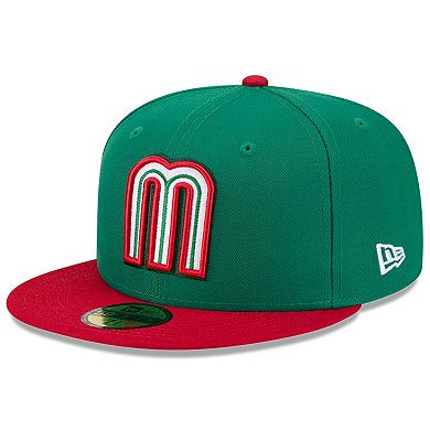 Men's New Era Green/Red Mexico Baseball 2026 World Baseball Classic 59FIFTY Fitted Hat